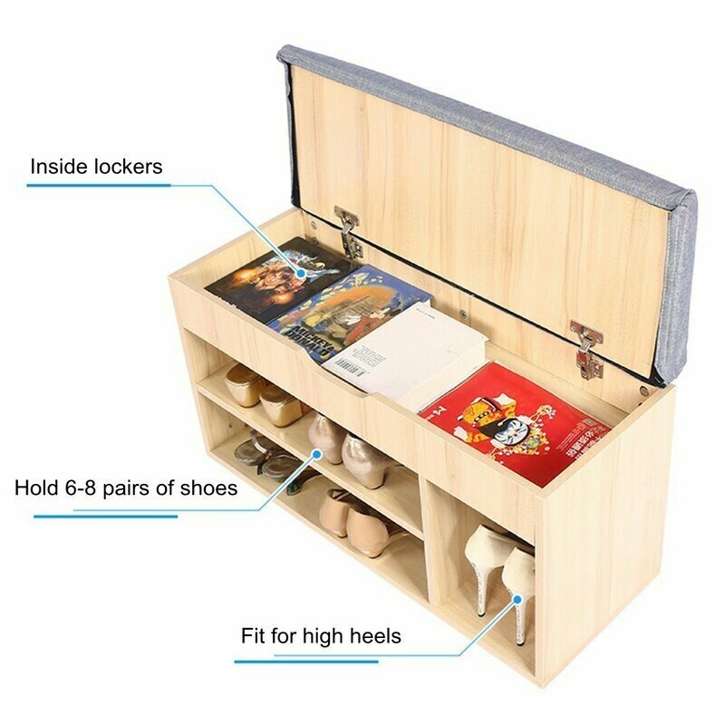 7 Pair Shoe Storage Bench