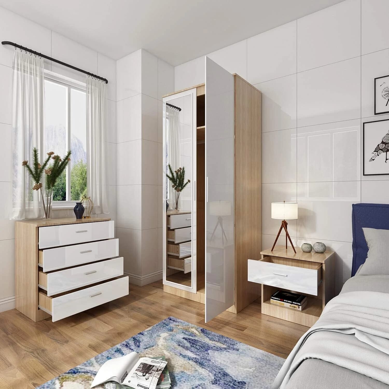 Modern Wardrobe with Mirror