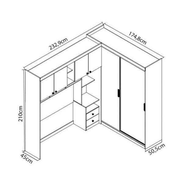 wardrobe 6 Doors 5 Drawers 7 Niches