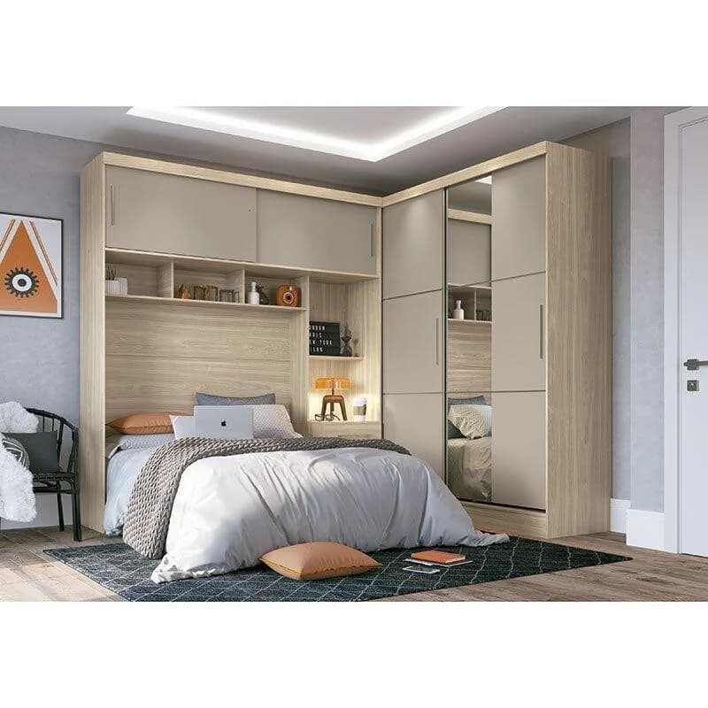 Compact wardrobe 4 Doors 3 Drawers