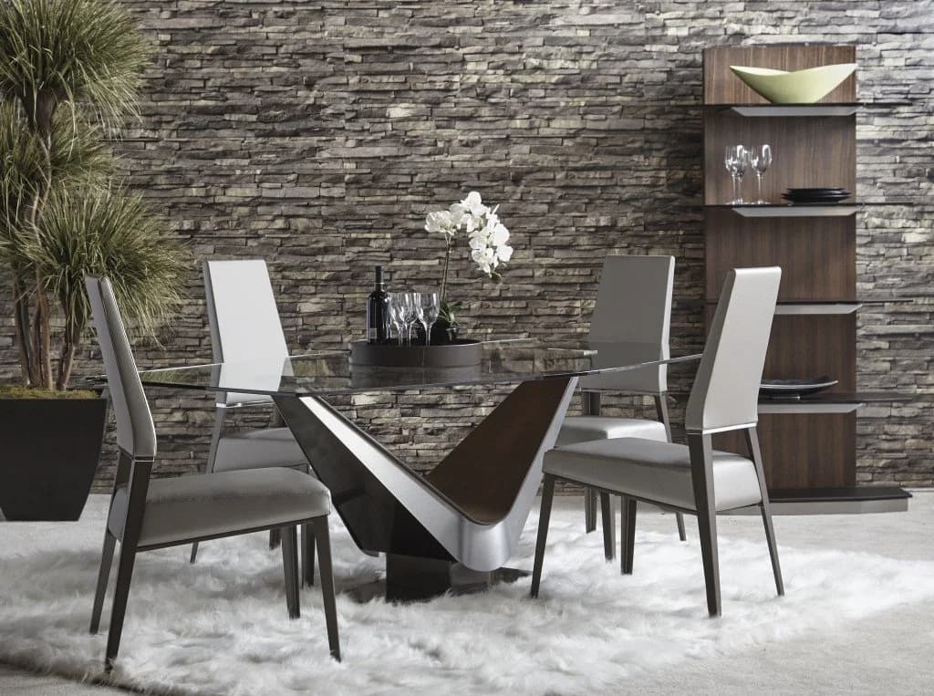 Solid Wood 6 Seater Dining Table With Set Of Chairs