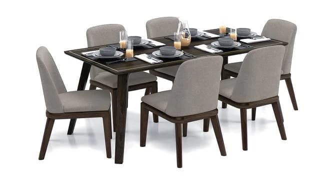 Solid Wood 6 Seater Dining Table With Set Of Chairs