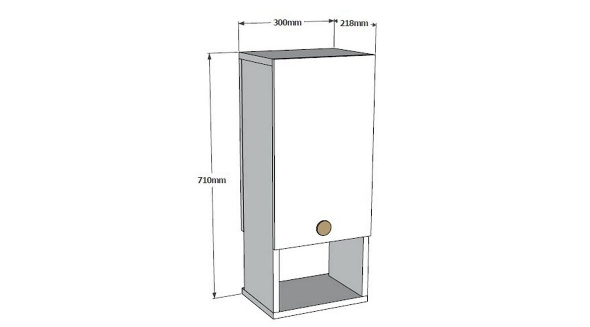Essential Bathroom cupboard WC