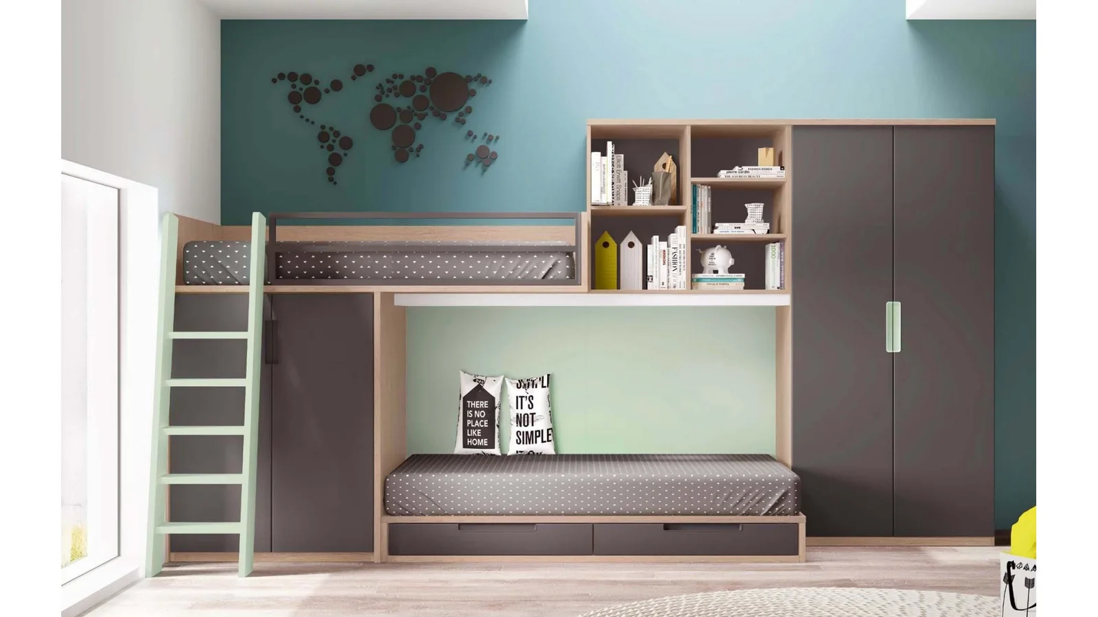 teen bunk bed