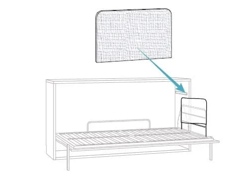 bed with bookcase