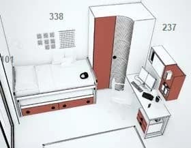 Children’s trundle bed with storage