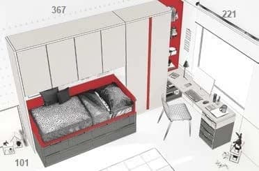 Single bed with storage