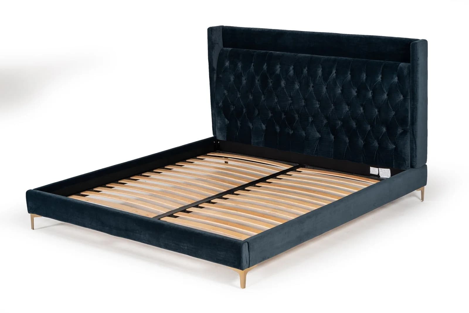 Modern Blue Fabric Bed