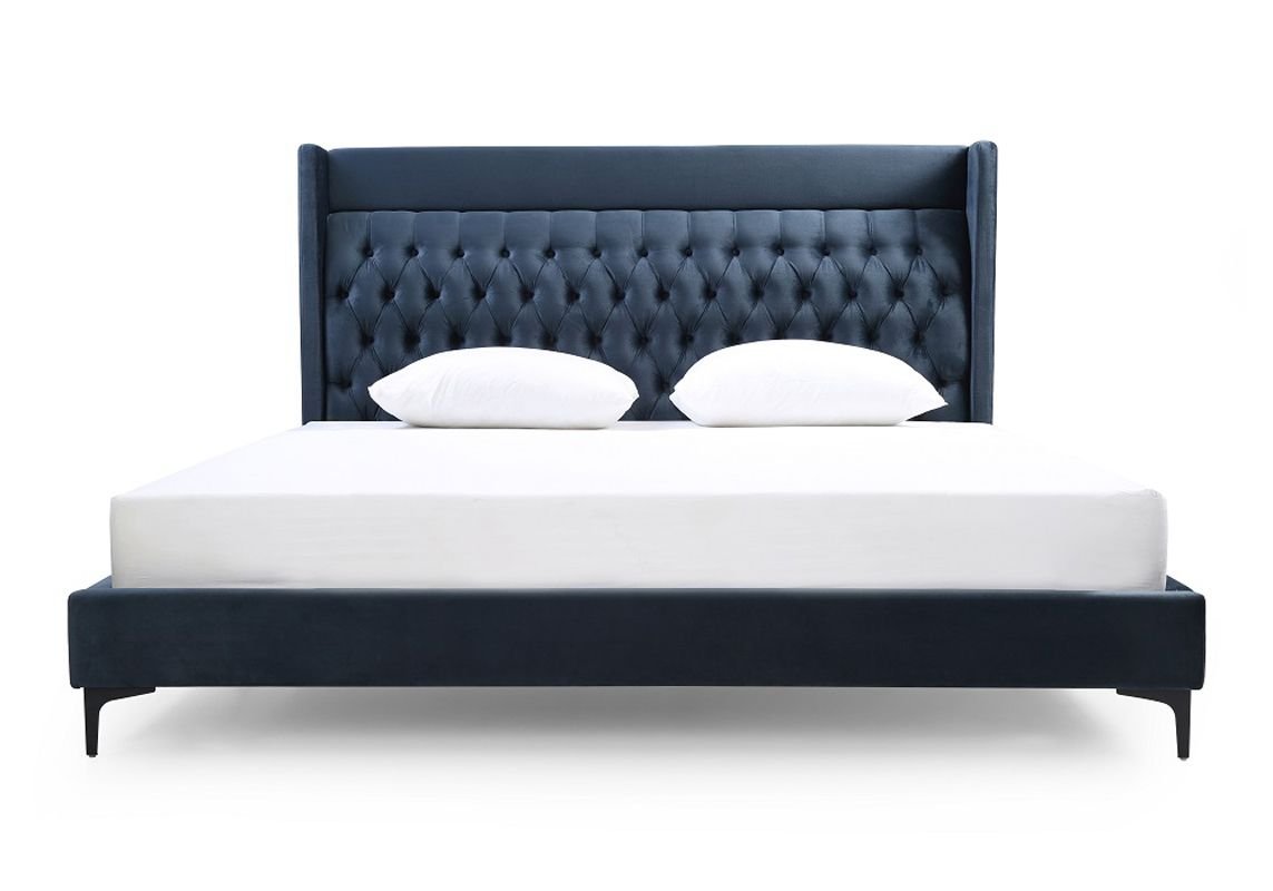 Modern Blue Fabric Bed