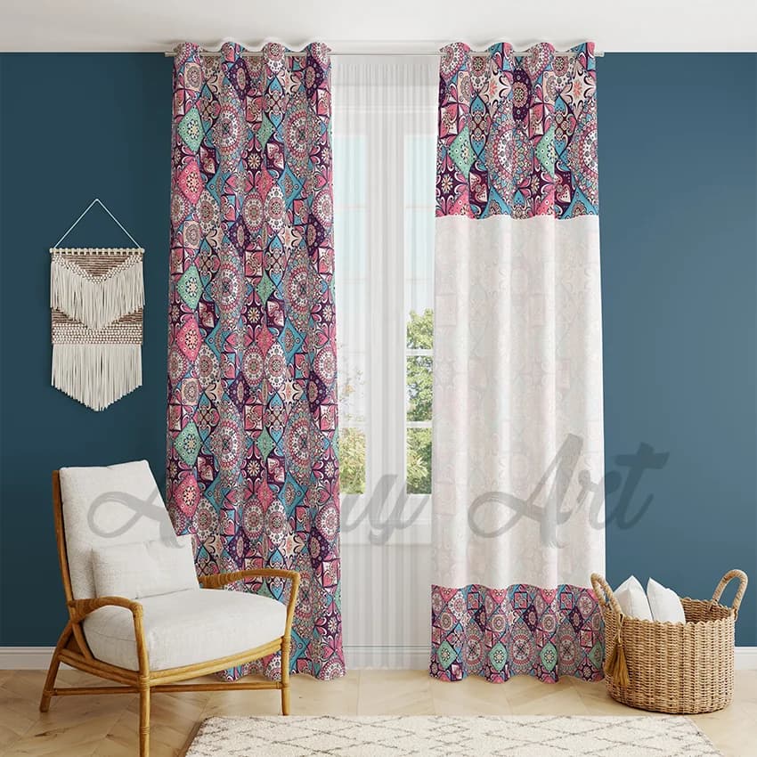 A Curtain With Shapes
