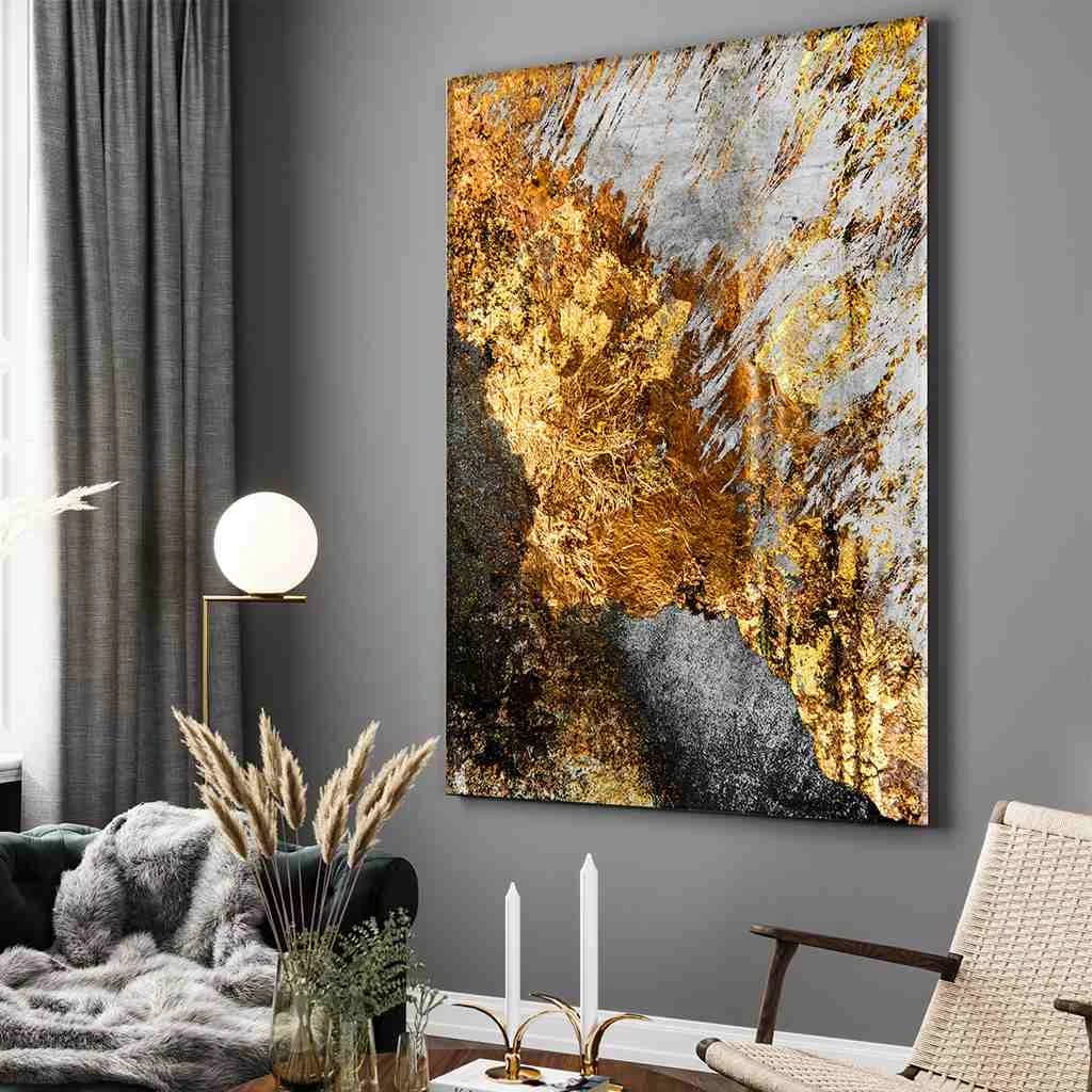 Gold And Dark Grey Portrait