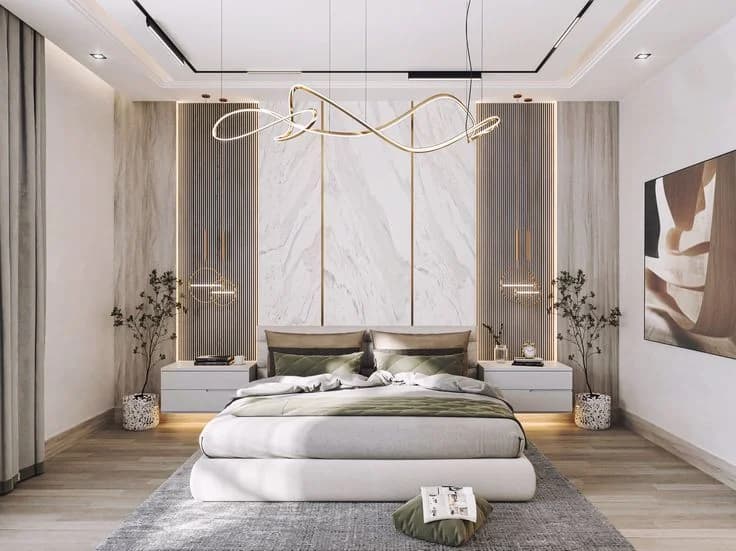 Master Bedroom Modern Marble Design