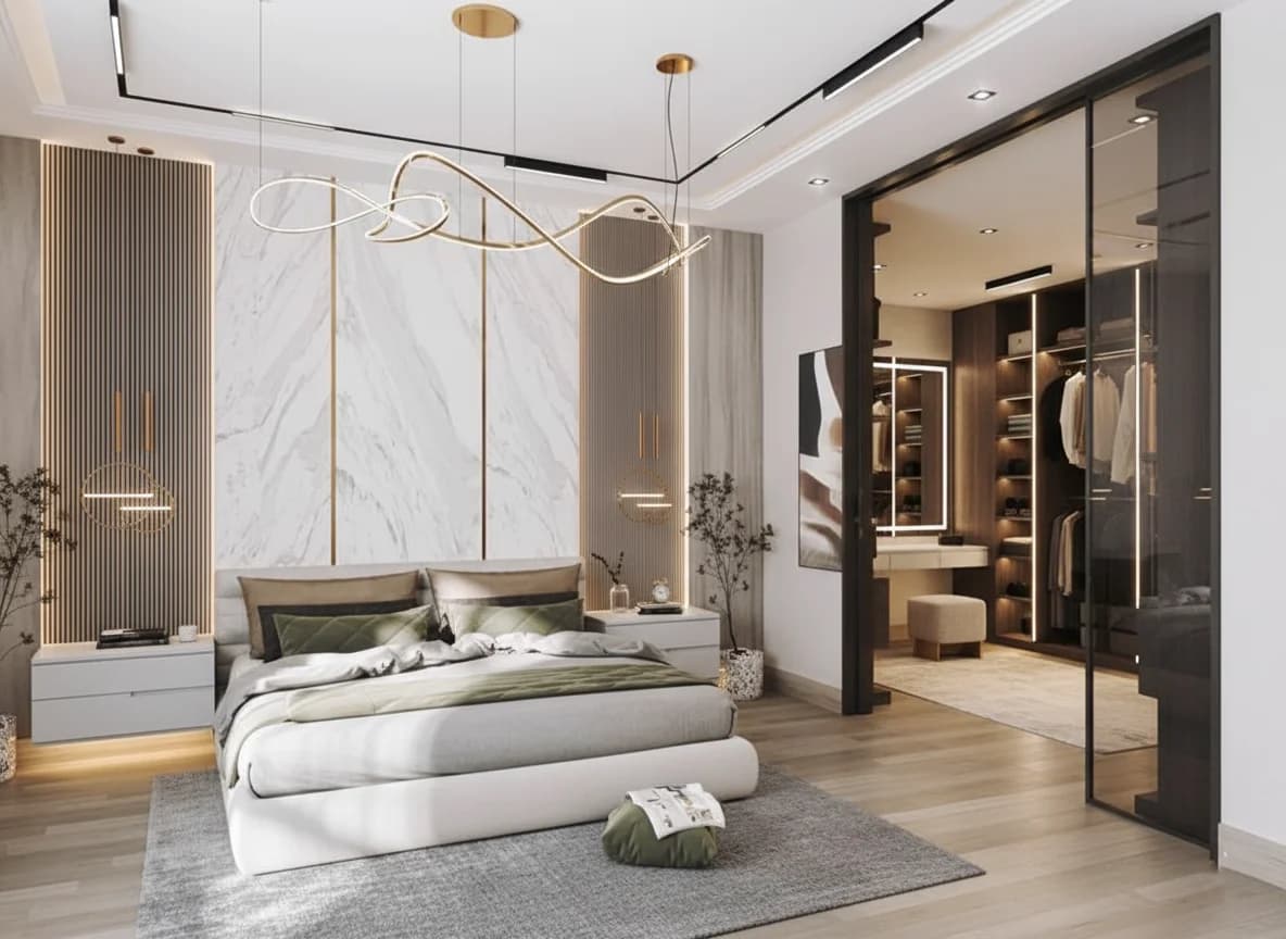 Master Bedroom Modern Marble Design