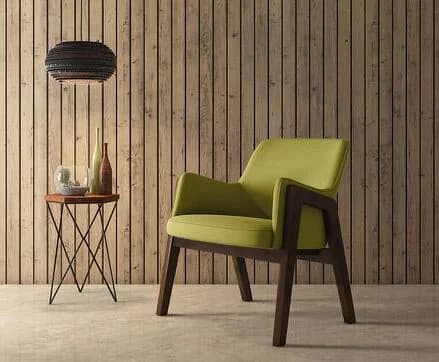 Wood Lounge Chair In green