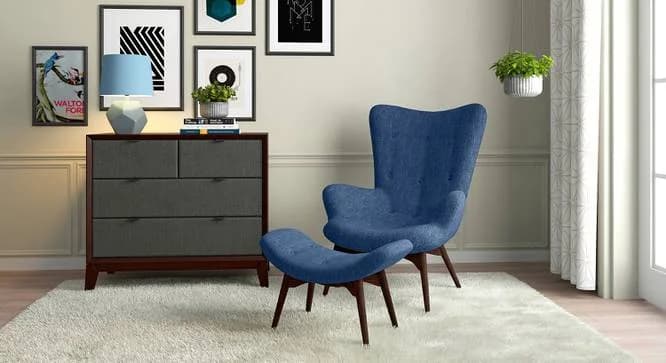 Chair Ottoman Blue Merch