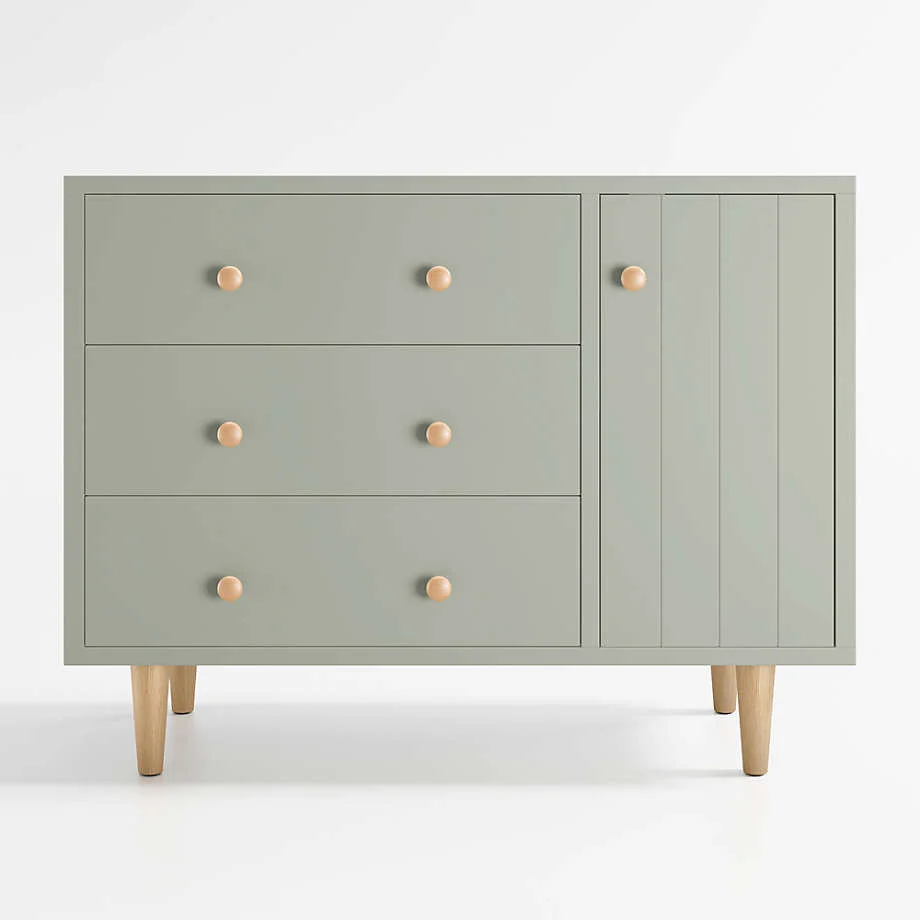 Wide Sage Green Dresser