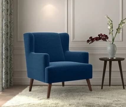 Brando Fabric Lounge Chair In Cobalt