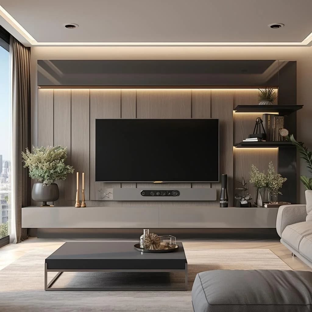Modern Floating TV Wall Unit