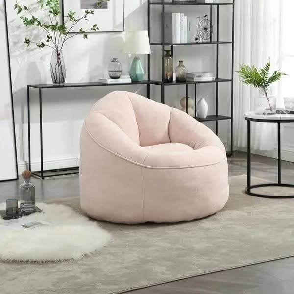 Soft Blush Pink Bean Bag Armchair