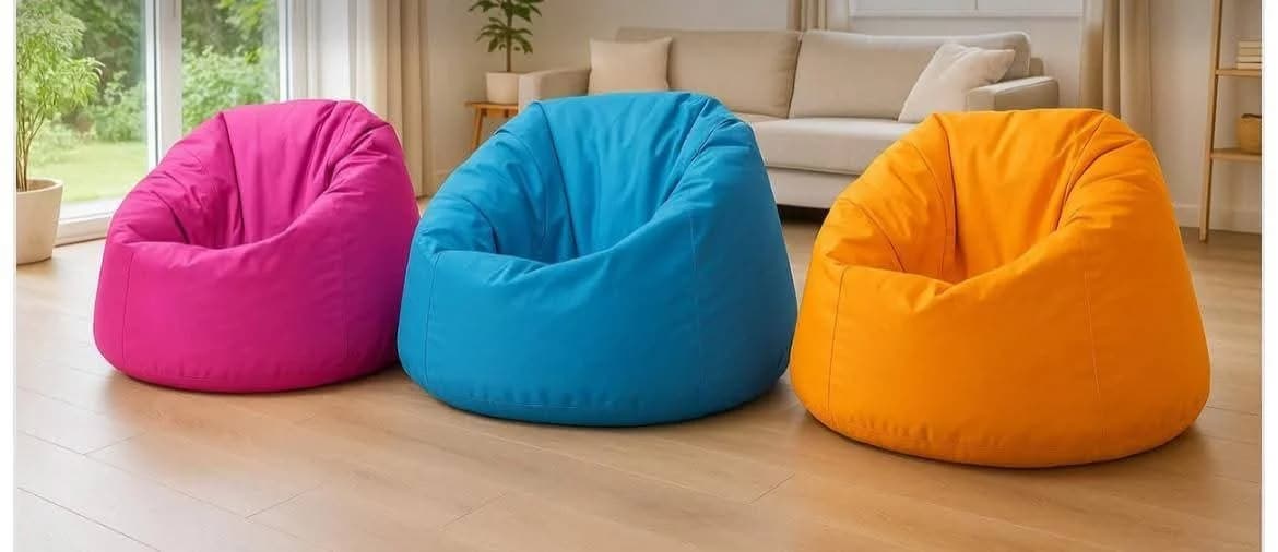 Colorful Bean Bag Lounge Chair Set