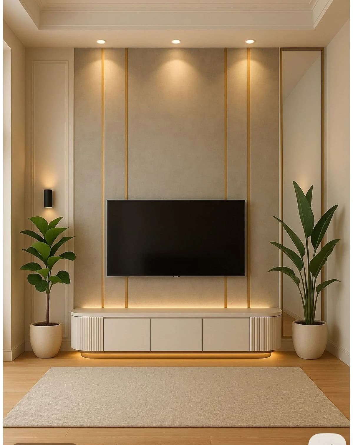 Modern TV Wall Unit with LED Lighting