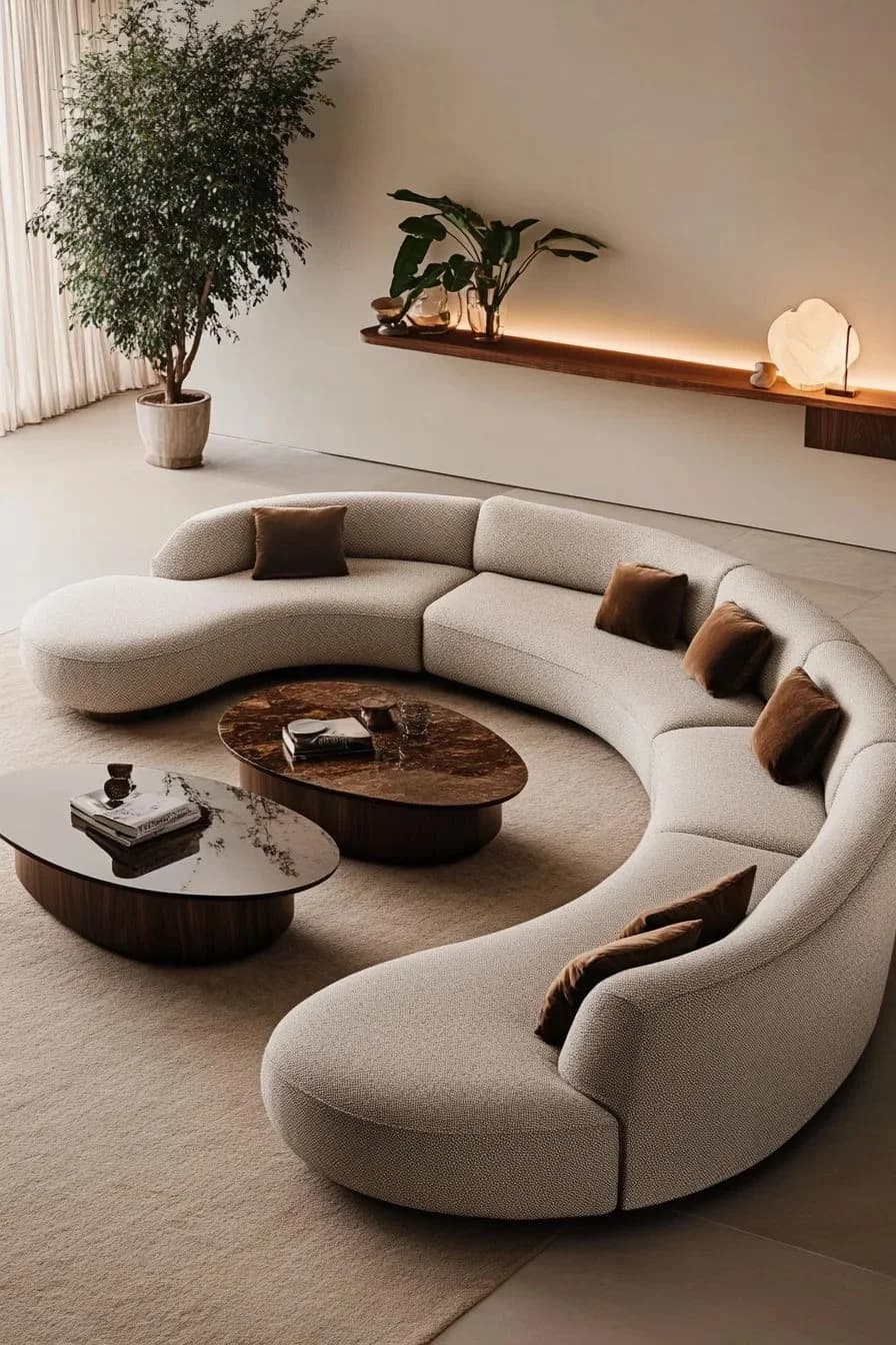 Circular sectional sofa